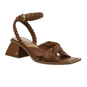 SAM & LIBBY Sz 6 Women's “Sutton” Brown Ankle Strap Block Heel Sandals NWT